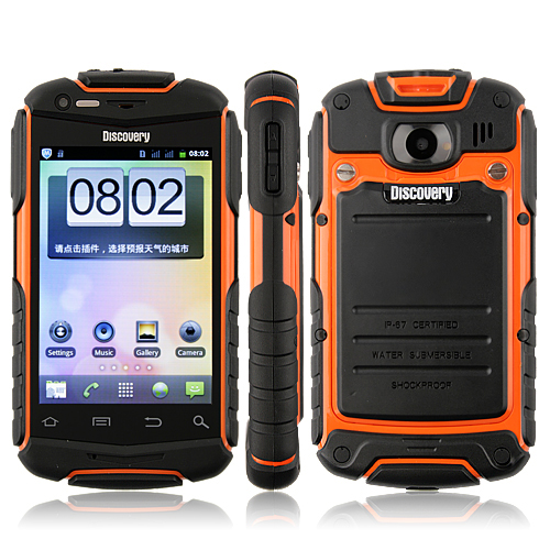 Защищенный смартфон Discovery v5 купить.Черно-оранжевый.Цена,отзывы,фото.