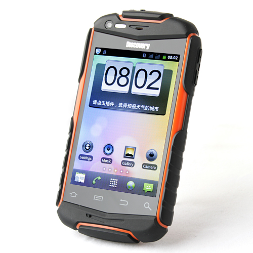 Защищенный смартфон Discovery v5 купить.Черно-оранжевый.Цена,отзывы,фото.