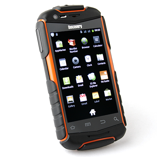 Защищенный смартфон Discovery v5 купить.Черно-оранжевый.Цена,отзывы,фото.